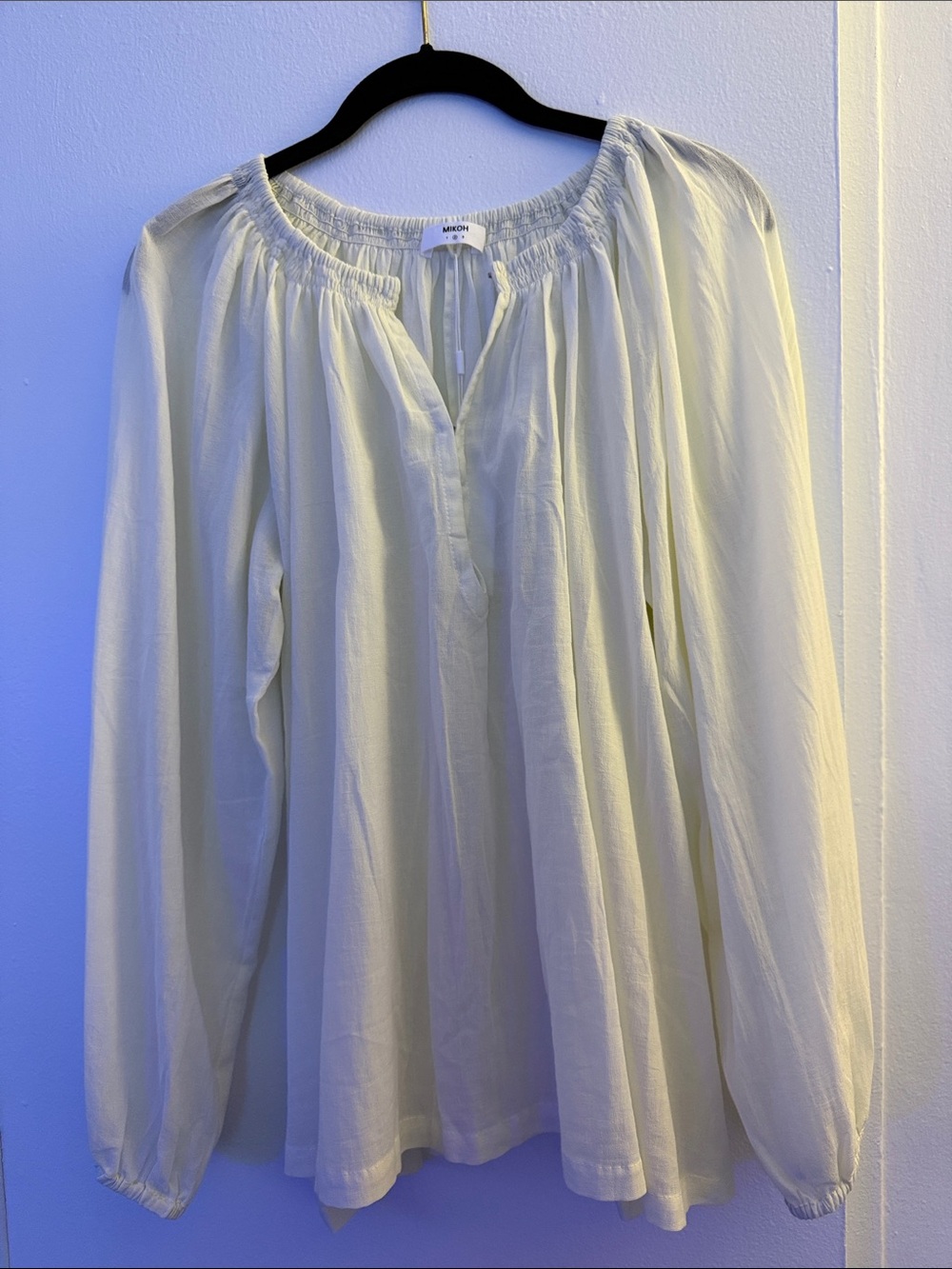 Mikoh Cream Billowy Peasant Top